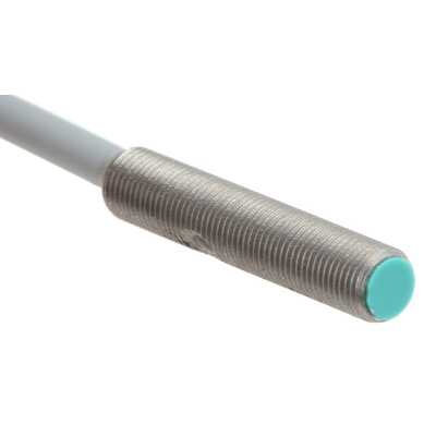 Pepperl + Fuchs Inductive Barrel-Style Proximity Sensor, M5 x 0.5, 0.8 mm Detection, NPN Output, 10 → 30 V dc,