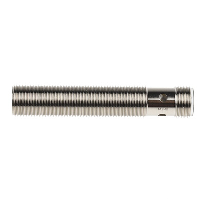 Pepperl + Fuchs Inductive Barrel-Style Proximity Sensor, M12 x 1, 4 mm Detection, PNP Output, 5 → 36 V dc, IP68