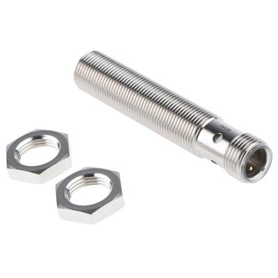 Pepperl + Fuchs Inductive Barrel-Style Proximity Sensor, M12 x 1, 4 mm Detection, NPN Output, 5 → 36 V dc, IP68