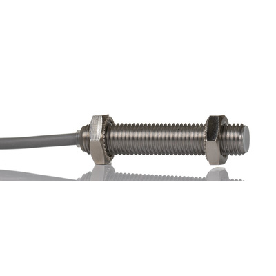 RS PRO Inductive Barrel-Style Proximity Sensor, M8 x 1, 2 mm Detection, PNP Output, 10 → 30 V dc, IP67