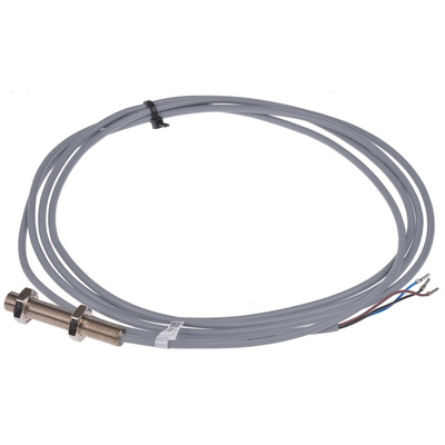 Pepperl + Fuchs Inductive Barrel-Style Proximity Sensor, M8 x 1, 2 mm Detection, PNP Output, 10 → 30 V dc, IP67