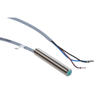 Pepperl + Fuchs Inductive Barrel-Style Proximity Sensor, M8 x 1, 2 mm Detection, PNP Output, 10 → 30 V dc, IP67