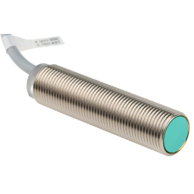 Pepperl + Fuchs Inductive Barrel-Style Proximity Sensor, M12 x 1, 4 mm Detection, PNP Output, 5 → 36 V dc, IP68