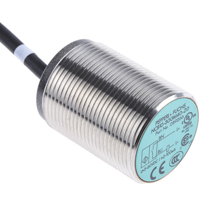 Pepperl + Fuchs Inductive Barrel-Style Proximity Sensor, M30 x 1.5, 10 mm Detection, 5 → 60 V dc, IP67