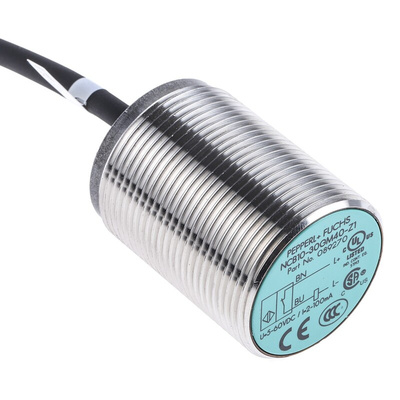 Pepperl + Fuchs Inductive Barrel-Style Proximity Sensor, M30 x 1.5, 10 mm Detection, 5 → 60 V dc, IP67