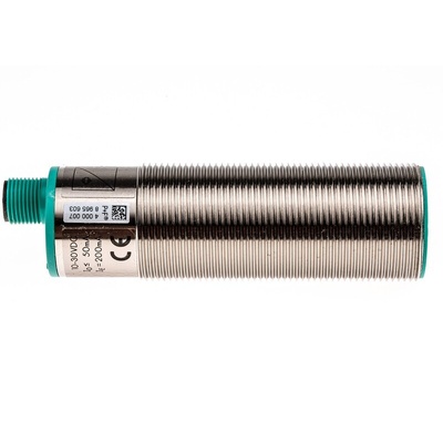 Pepperl + Fuchs Ultrasonic Barrel-Style Proximity Sensor, M30 x 1.5, 30 → 500 mm Detection, PNP Output, 10