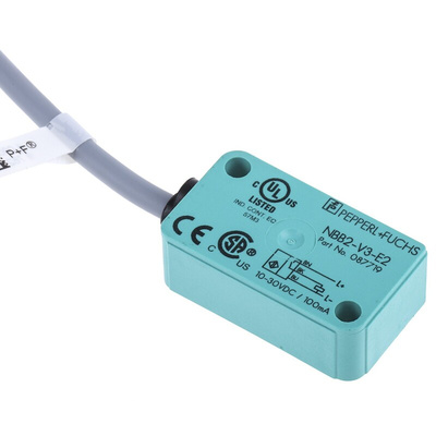 Pepperl + Fuchs Inductive Block-Style Proximity Sensor, 2 mm Detection, PNP Output, 10 → 30 V dc, IP67