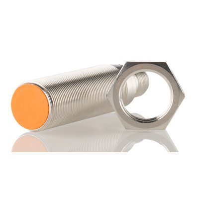 ifm electronic Inductive Barrel-Style Proximity Sensor, M18 x 1, 8 mm Detection, PNP & NPN Output, 10 → 36 V dc,