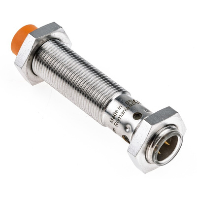 ifm electronic Inductive Barrel-Style Proximity Sensor, M12 x 1, 7 mm Detection, PNP & NPN Output, 10 → 36 V dc,