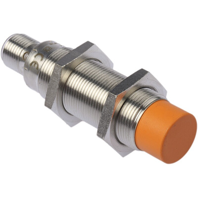 ifm electronic Inductive Barrel-Style Proximity Sensor, M18 x 1, 12 mm Detection, PNP & NPN Output, 10 → 36 V