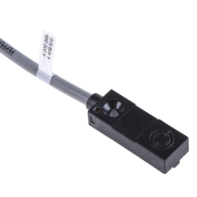 Pepperl + Fuchs Inductive Block-Style Proximity Sensor, 4 mm Detection, PNP Output, 10 → 30 V dc, IP67