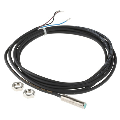 Pepperl + Fuchs Inductive Barrel-Style Proximity Sensor, M8 x 1, 2 mm Detection, PNP Output, 10 → 30 V dc, IP67