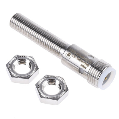Pepperl + Fuchs Inductive Barrel-Style Proximity Sensor, M8 x 1, 2 mm Detection, PNP Output, 10 → 30 V dc, IP67