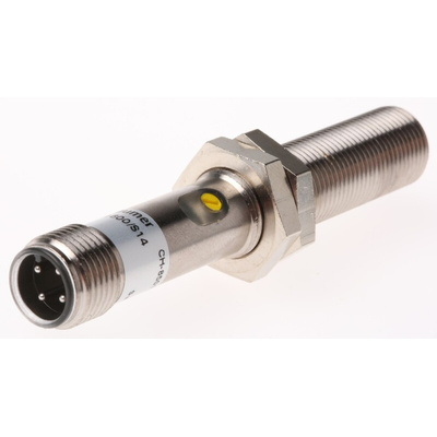 Baumer Capacitive Barrel-Style Proximity Sensor, M12 x 1, 4 mm Detection, PNP Output, 10 → 30 V dc, IP65