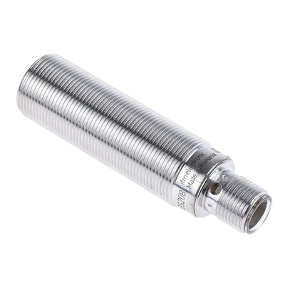 ifm electronic Inductive Barrel-Style Proximity Sensor, M18 x 1, 8 mm Detection, PNP & NPN Output, 10 → 30 V dc,
