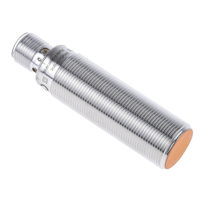 ifm electronic Inductive Barrel-Style Proximity Sensor, M18 x 1, 8 mm Detection, PNP & NPN Output, 10 → 30 V dc,