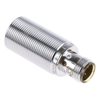 ifm electronic Inductive Barrel-Style Proximity Sensor, M18 x 1, 8 mm Detection, PNP Output, 10 → 36 V dc, IP67