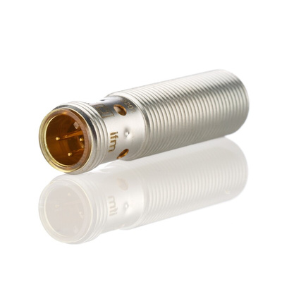 ifm electronic Inductive Barrel-Style Proximity Sensor, M12 x 1, 4 mm Detection, PNP Output, 10 → 36 V dc, IP67