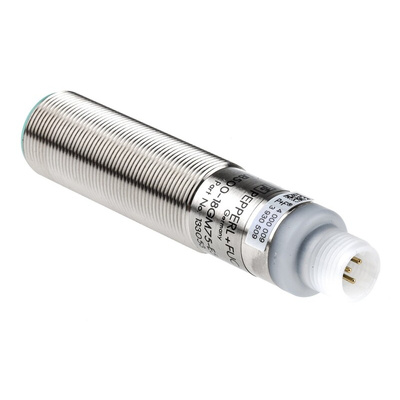 Pepperl + Fuchs Ultrasonic Barrel-Style Proximity Sensor, M18 x 1, 30 → 500 mm Detection, PNP Output, 10