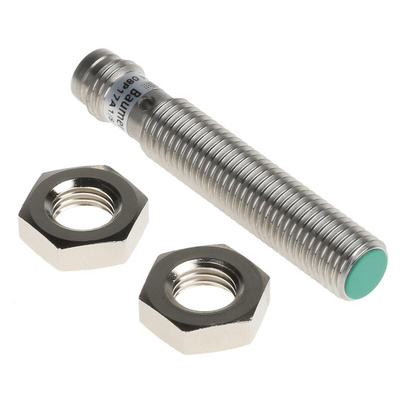 Baumer Inductive Barrel-Style Proximity Sensor, M8 x 1, 2 mm Detection, PNP Output, 10 → 30 V dc, IP67