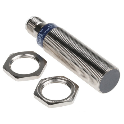Telemecanique Sensors Inductive Barrel-Style Proximity Sensor, M18 x 1, 8 mm Detection, PNP Output, 12 → 48 V
