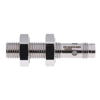 Pepperl + Fuchs Inductive Barrel-Style Proximity Sensor, M8 x 1, 2 mm Detection, PNP Output, 10 → 30 V dc, IP67