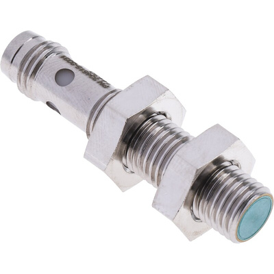 Pepperl + Fuchs Inductive Barrel-Style Proximity Sensor, M8 x 1, 2 mm Detection, PNP Output, 10 → 30 V dc, IP67