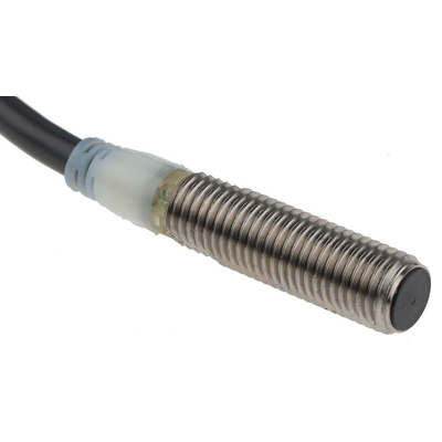 Omron Inductive Barrel-Style Proximity Sensor, M8 x 1, 2 mm Detection, NPN Output, 12 → 24 V dc, IP67