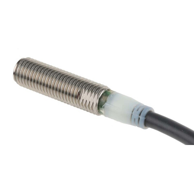 Omron Inductive Barrel-Style Proximity Sensor, M8 x 1, 2 mm Detection, NPN Output, 12 → 24 V dc, IP67