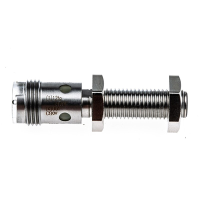 Omron E2A-S Series Inductive Barrel-Style Proximity Sensor, M8 x 1, 2 mm Detection, PNP Output, 12 → 24 V dc,
