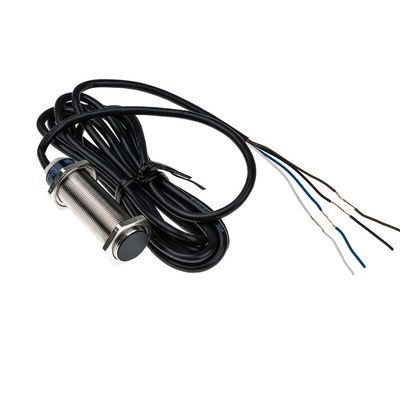 Telemecanique Sensors Inductive Barrel-Style Proximity Sensor, M18 x 1, 5 mm Detection, PNP & NPN Output, 10 →