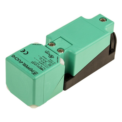 Pepperl + Fuchs Inductive Block-Style Proximity Sensor, 20 mm Detection, PNP Output, 10 → 30 V dc, IP69K