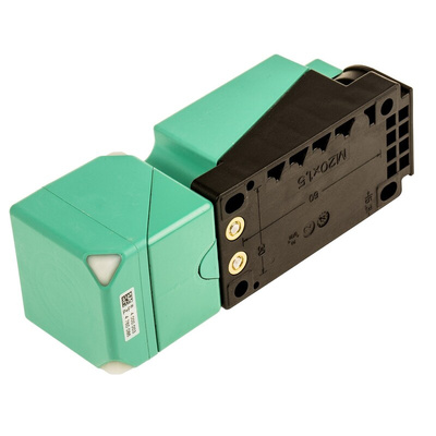 Pepperl + Fuchs Inductive Block-Style Proximity Sensor, 20 mm Detection, PNP Output, 10 → 30 V dc, IP69K