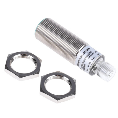 Pepperl + Fuchs Ultrasonic Barrel-Style Proximity Sensor, M18 x 1, 50 → 700 mm Detection, PNP Output, 20