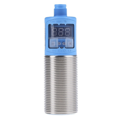 Sick Ultrasonic Barrel-Style Proximity Sensor, M30 x 1.5, 60 → 350 mm Detection, PNP Output, 9 → 30 V dc,