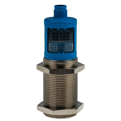 Sick Ultrasonic Barrel-Style Proximity Sensor, M30 x 1.5, 200 → 1300 mm Detection, PNP Output, 9 → 30 V
