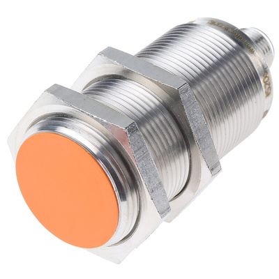 ifm electronic Inductive Barrel-Style Proximity Sensor, M30 x 1.5, 15 mm Detection, PNP & NPN Output, 10 → 36 V