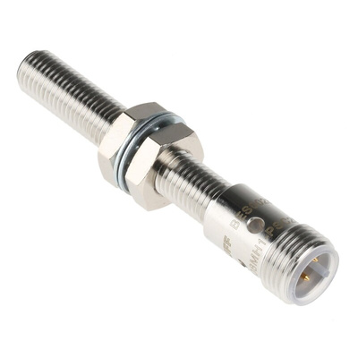 BALLUFF Inductive Barrel-Style Proximity Sensor, M8 x 1, 2 mm Detection, PNP Output, 12 → 30 V dc, IP67
