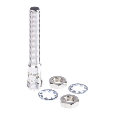 BALLUFF Inductive Barrel-Style Proximity Sensor, M8 x 1, 1.5 mm Detection, PNP Output, 12 → 30 V dc, IP67