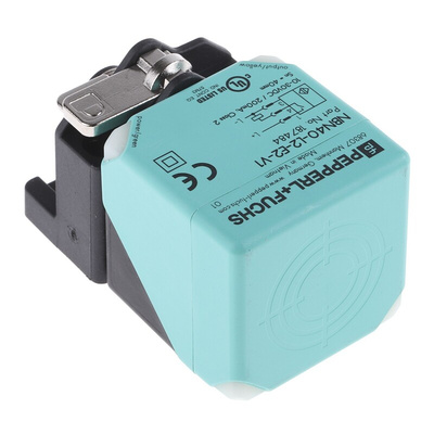 Pepperl + Fuchs Inductive Block-Style Proximity Sensor, 40 mm Detection, PNP Output, 10 → 30 V dc, IP69K