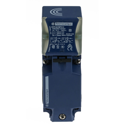 Telemecanique Sensors XS7 Series Inductive Block-Style Inductive Proximity Sensor, 15 mm Detection, Discrete Output, 20