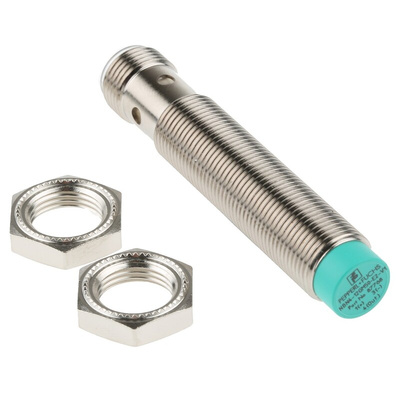 Pepperl + Fuchs Inductive Barrel-Style Proximity Sensor, M12 x 1, 4 mm Detection, PNP Output, 5 → 36 V dc, IP68