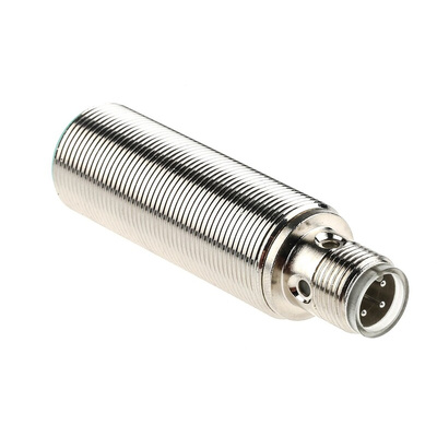 Pepperl + Fuchs Inductive Barrel-Style Proximity Sensor, M18 x 1, 12 mm Detection, PNP Output, 10 → 30 V dc, IP67