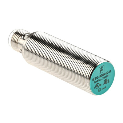Pepperl + Fuchs Inductive Barrel-Style Proximity Sensor, M18 x 1, 12 mm Detection, PNP Output, 10 → 30 V dc, IP67