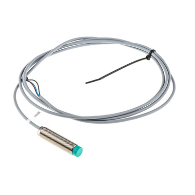 Pepperl + Fuchs Inductive Barrel-Style Proximity Sensor, M12 x 1, 4 mm Detection, PNP Output, 5 → 36 V dc, IP68