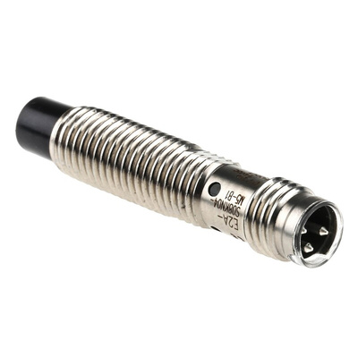 Omron Inductive Barrel-Style Proximity Sensor, M8 x 1, 4 mm Detection, PNP Output, 12 → 24 V dc, IP67