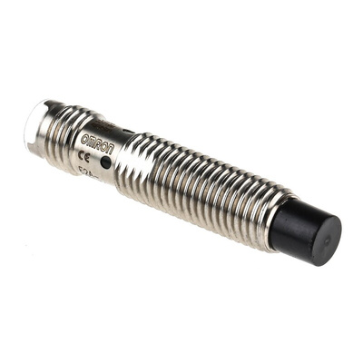 Omron Inductive Barrel-Style Proximity Sensor, M8 x 1, 4 mm Detection, PNP Output, 12 → 24 V dc, IP67