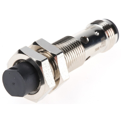 Omron Inductive Barrel-Style Proximity Sensor, M12 x 1, 8 mm Detection, PNP Output, 12 → 24 V dc, IP67