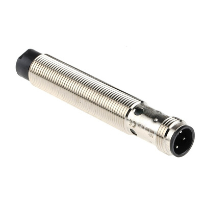 Omron Inductive Barrel-Style Proximity Sensor, M12 x 1, 8 mm Detection, PNP Output, 12 → 24 V dc, IP67