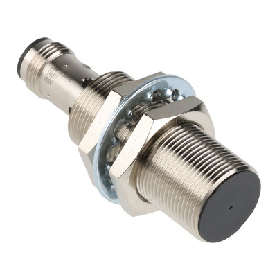 Omron E2B Series Inductive Barrel-Style Proximity Sensor, M18 x 1, 8 mm Detection, PNP Output, 12 → 24 V dc, IP67